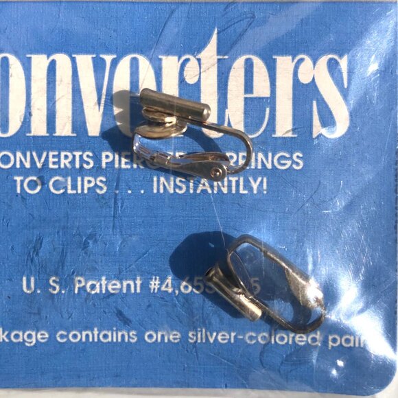 Earrs Converters pierced to clip earring converters one pair each gold silver - Picture 3 of 4